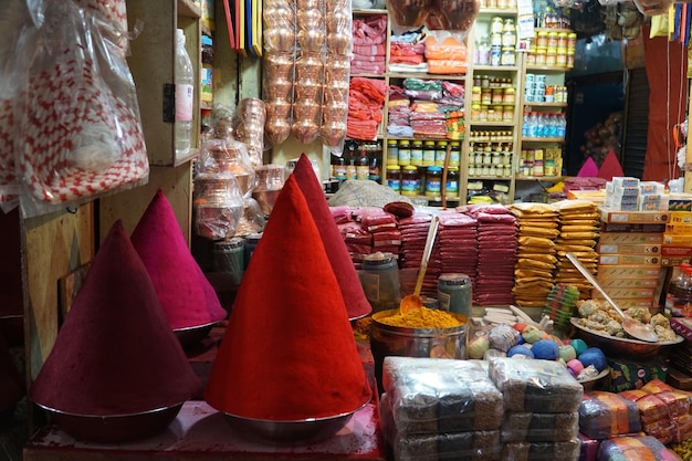close-up of spices for sale in market