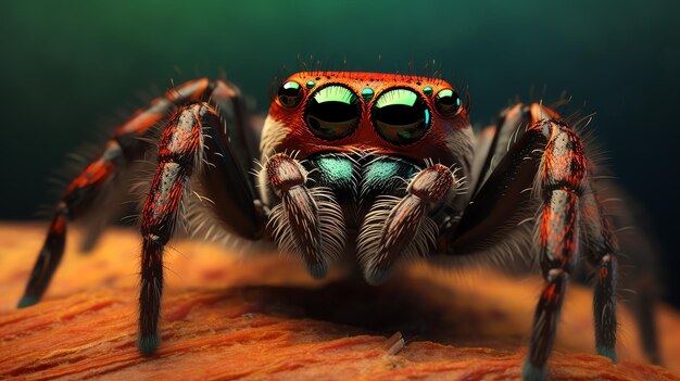 A close up of a spider