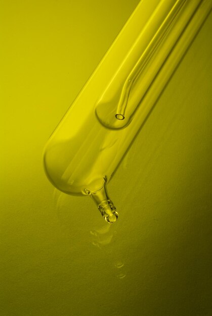 close-up of spiral condenser on yellow background