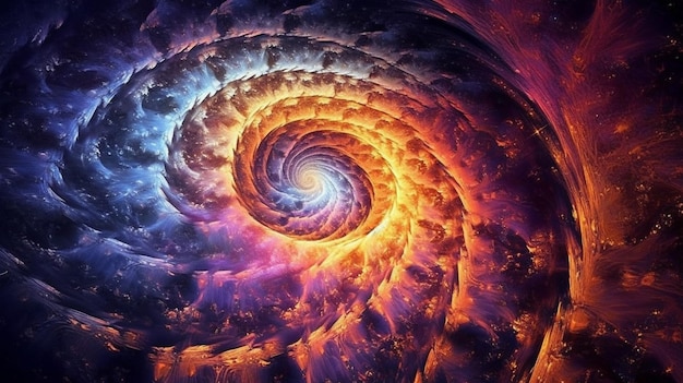 a close up of a spiral design with a dark background generative ai