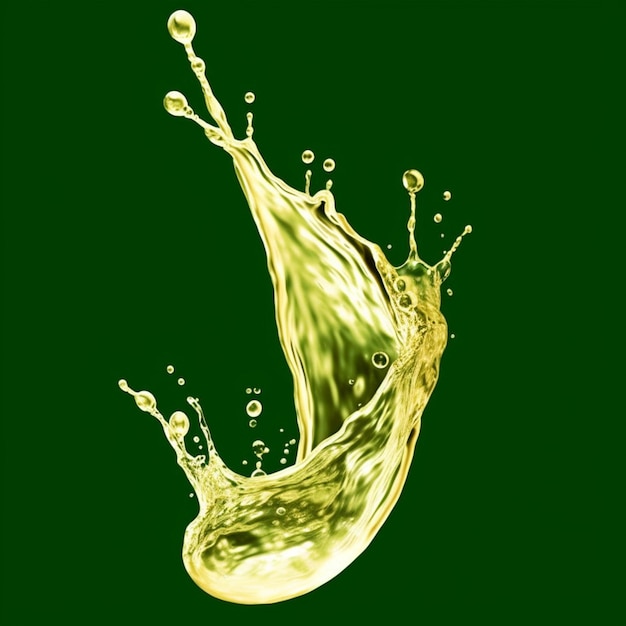 A close up of a splash of water on a green background generative ai