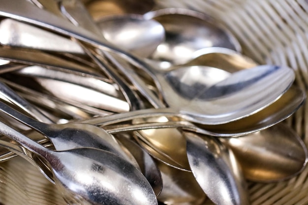 Photo close up of spoons