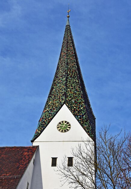 Photo close up of the st agatha church in weissach im tal