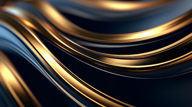 Крупный план стопки металлических пластин с золотыми и синими полосами.