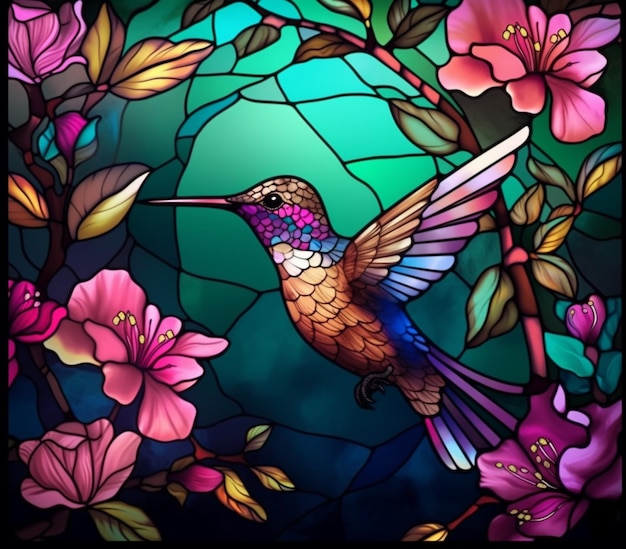 Creator's Stained Glass - The Hummingbird is one of our newest