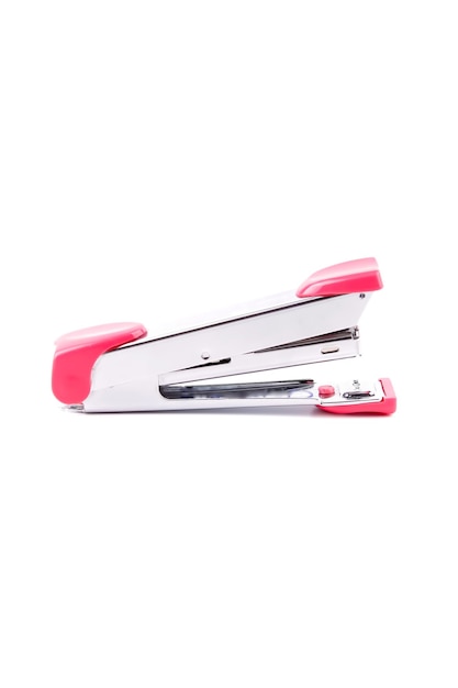 Photo close-up of stapler over white background