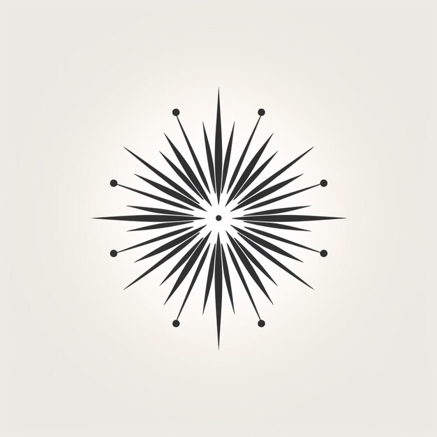 Foto un primo piano di un starburst su uno sfondo bianco generativo ai