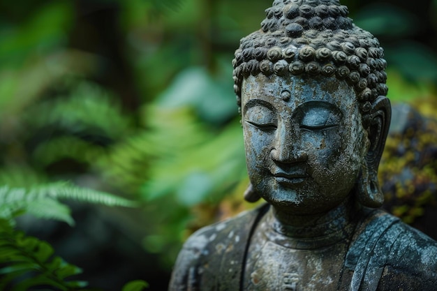 A close up of a statue of a buddha