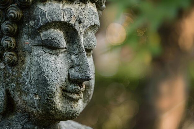 A close up of a statue of a buddha