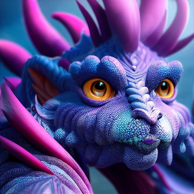 Close up of a statue of a dragon generative ai