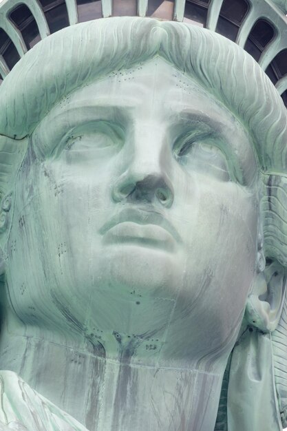 Foto close-up della statua della libertà