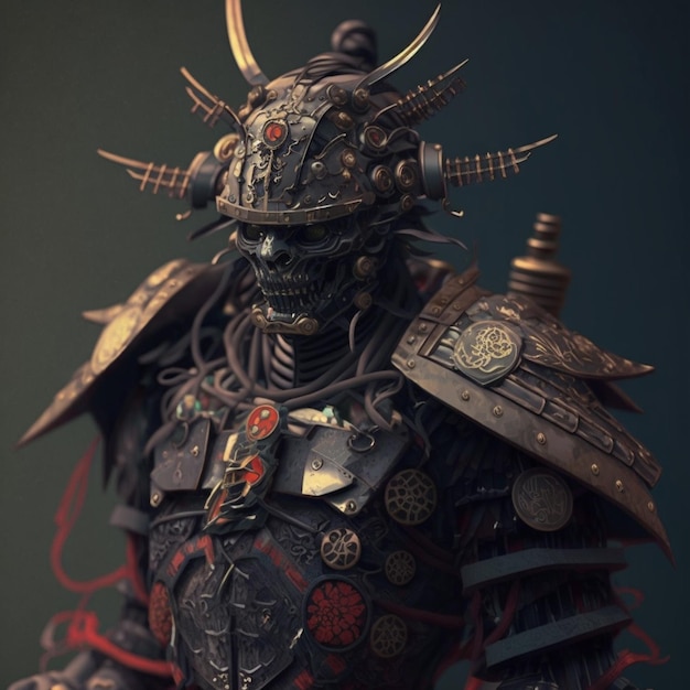 A close up of a statue of a man in armor generative ai
