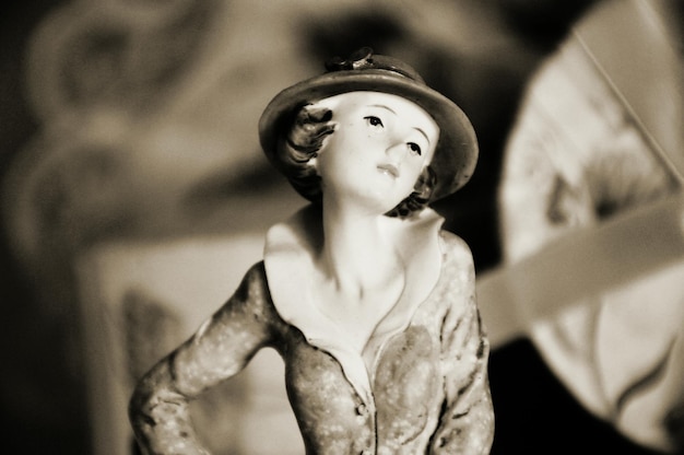 close-up of statue