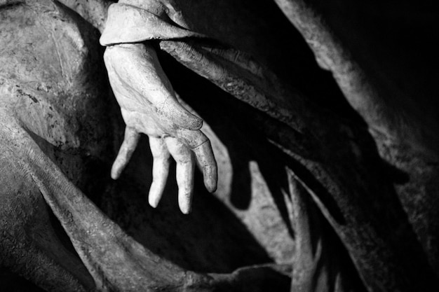 close-up of statue