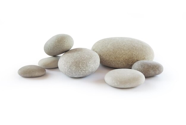 Photo close-up of stones against white background