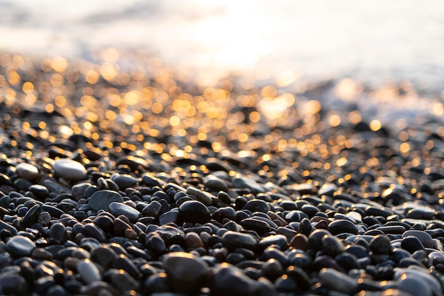 Photo close-up of stones on beach