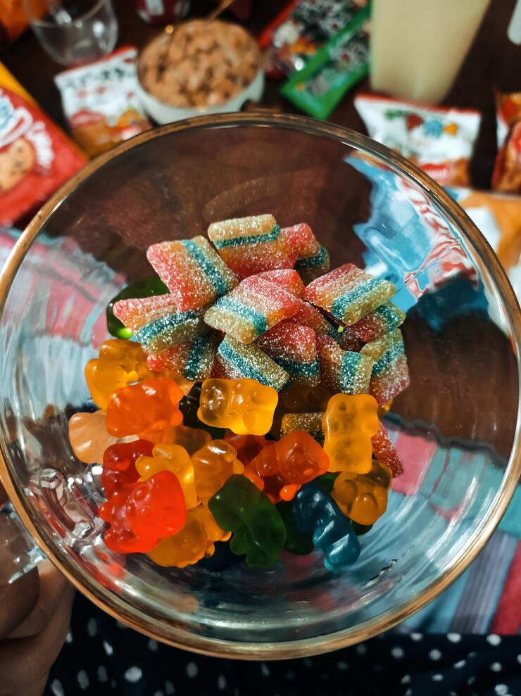 Photo close-up of strawberries in glass