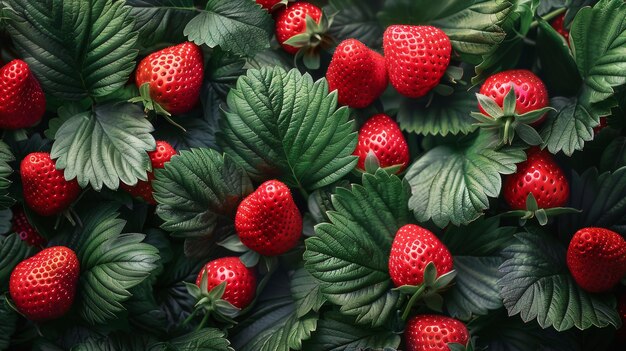 Foto le fragole che crescono su un cespuglio