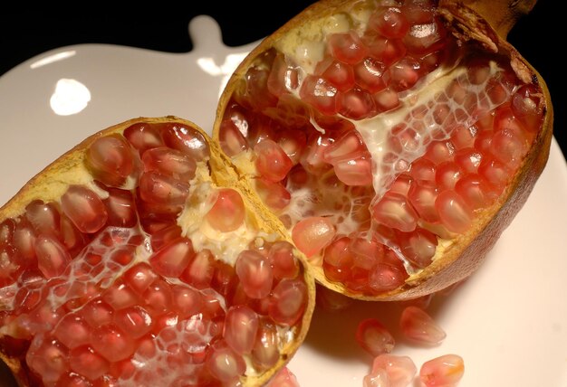 Close-up of strawberries in plate