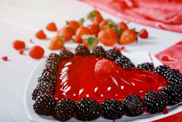 Close-up of strawberries in plate