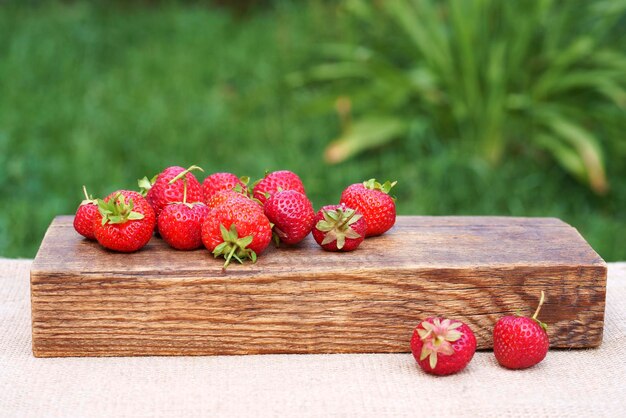 Close-up of strawberries on table