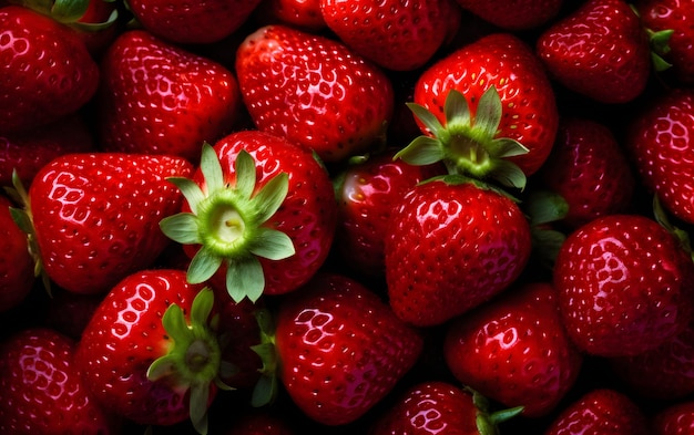 A close up of strawberries with the letter b on them