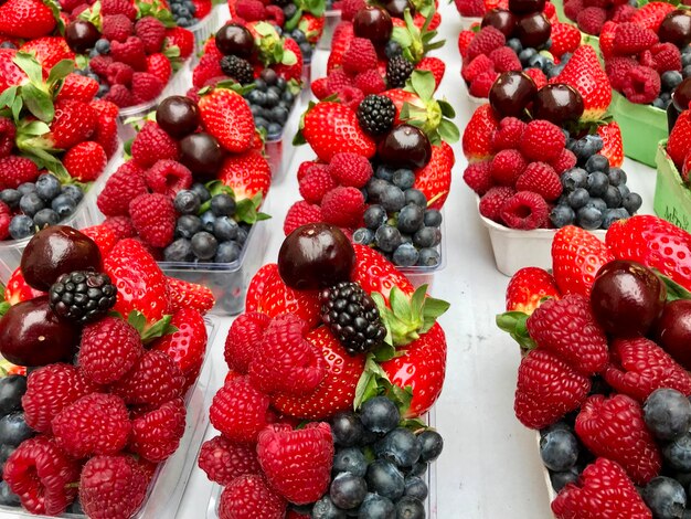Photo close-up of strawberries
