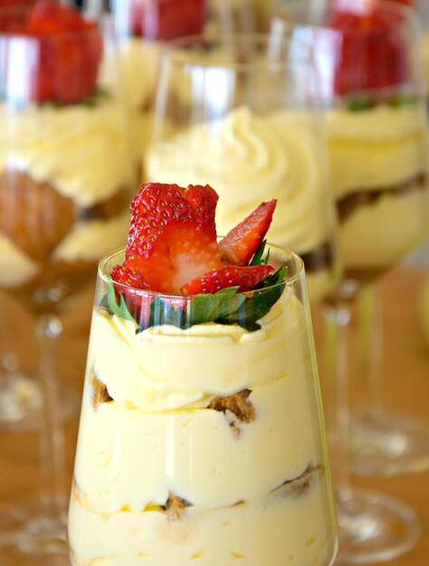 Photo close-up of strawberry cake