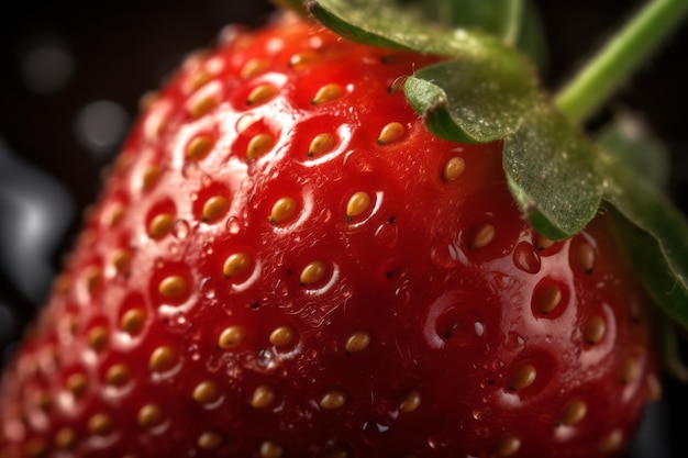 Close up of a strawberry macro