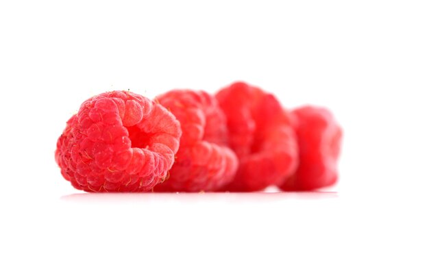 Close-up of strawberry over white background