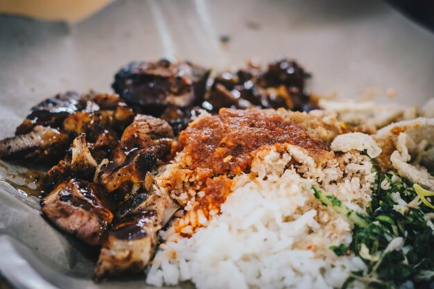 Photo close-up of street food