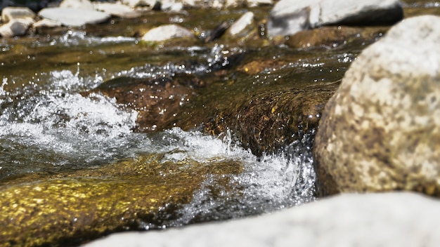 Close up to a strem of water