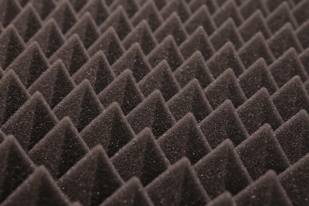 Close up of studio sound acoustical foam background