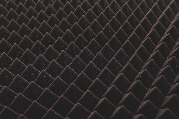 Close up of studio sound acoustical foam background