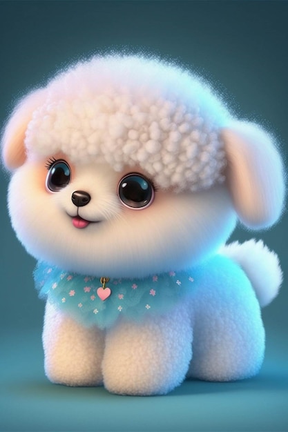 Close up of a stuffed animal on a blue background generative ai