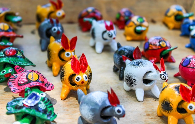 Photo close-up of stuffed toys on table