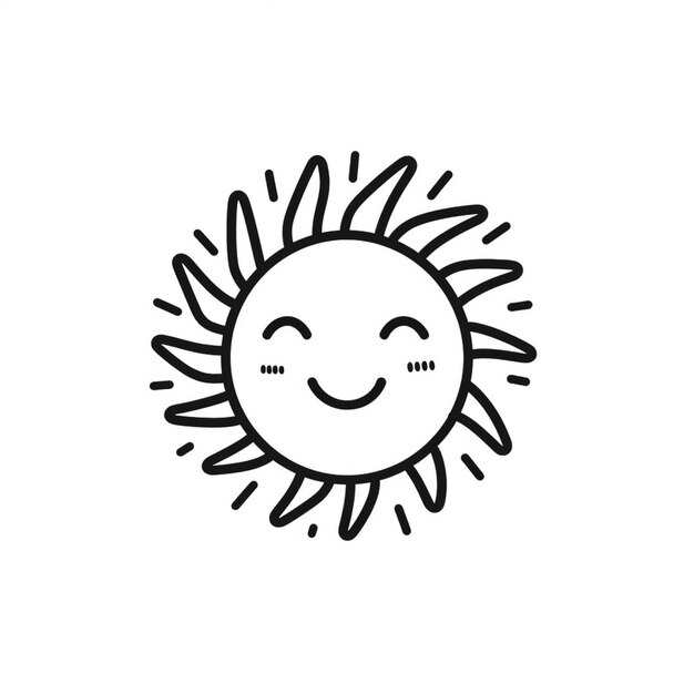 a close up of a sun with a smile drawn on it generative ai