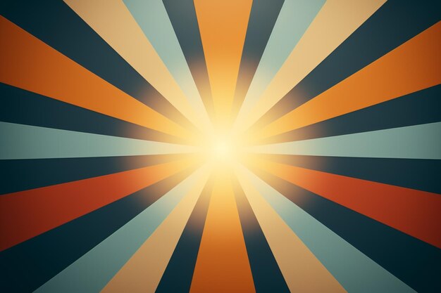 Photo a close up of a sunburst with a blue background generative ai