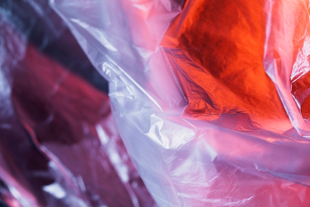 Close up surface of plastic bag