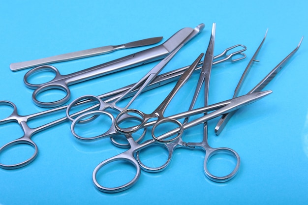 Close Up Surgical instruments and tools