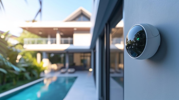 Photo close up of a surveillance camera on a building black friday