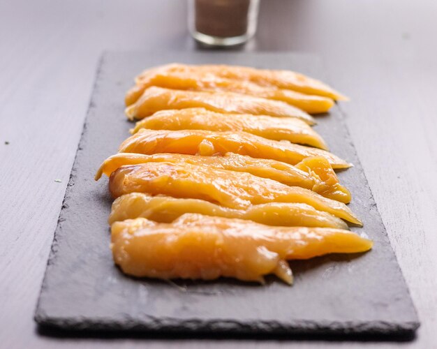 Close-up of sushi on table