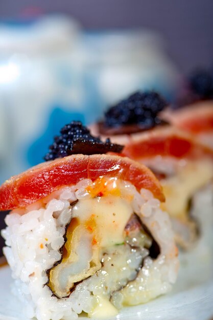 Photo close-up of sushi