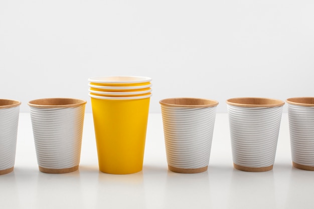 Photo close up on sustainable drinking cup alternatives