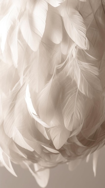 A close up of a swan's feathers