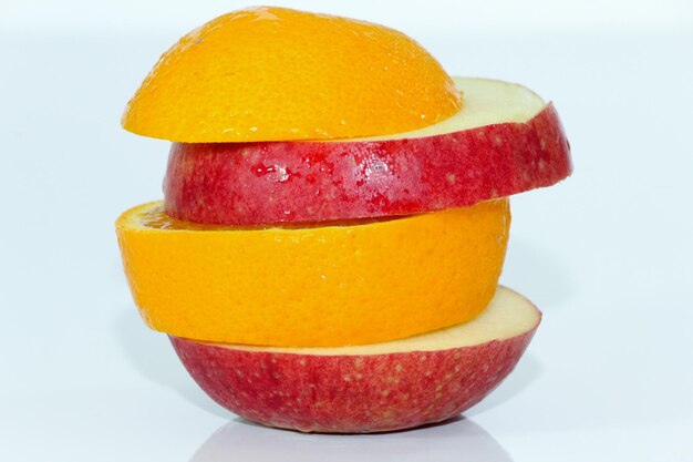 Close-up of sweet food on white background