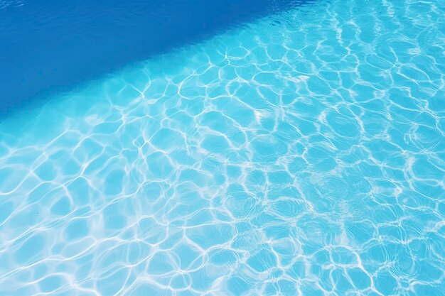 Close up of swimming pool blue water