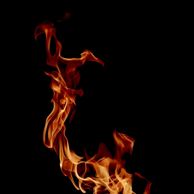 Photo close-up swirling fire