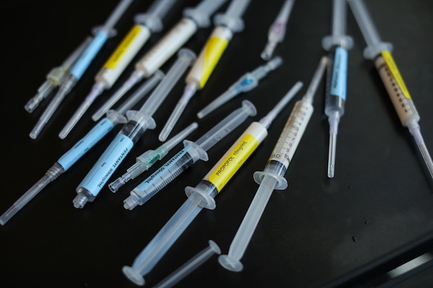 Photo close-up of syringe