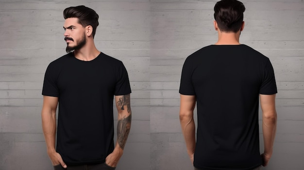 Close-up T-shirt op mannen Illustratie AI generatief